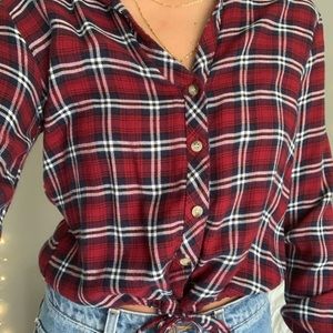 cropped flannel